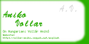 aniko vollar business card